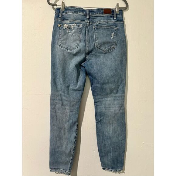 Judy Blue button fly destroyed boyfriend high waist jeans 7/28 - Picture 9 of 10